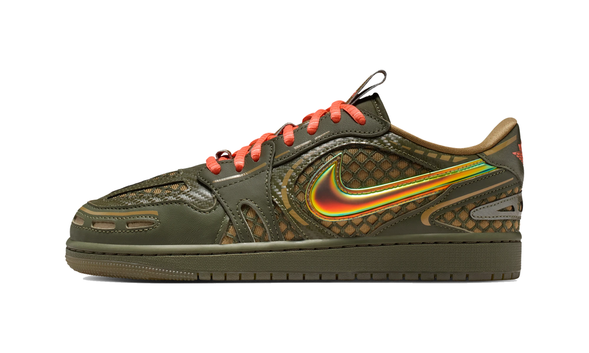 Overkicks - Air Jordan 1 Low Method of Make V3 Brown Kelp Cargo Khaki (HQ2186-300) - vista lateral