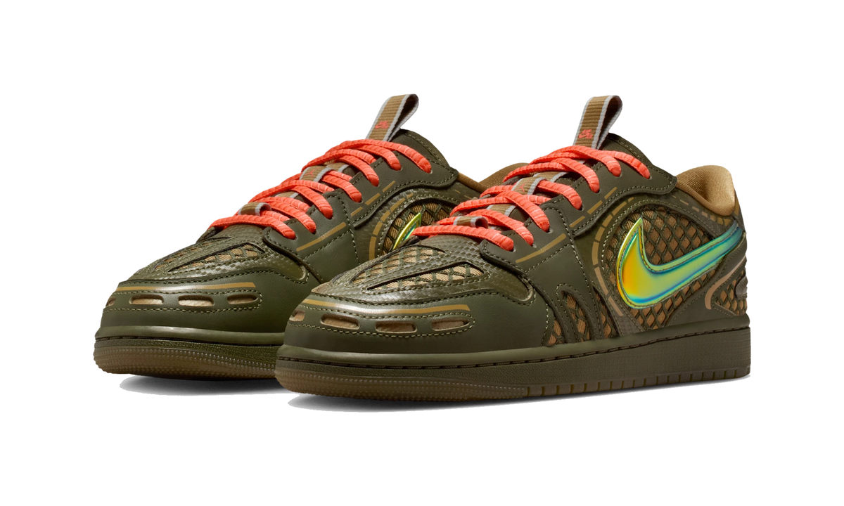 Overkicks - Air Jordan 1 Low Method of Make V3 Brown Kelp Cargo Khaki (HQ2186-300) - vista trasera
