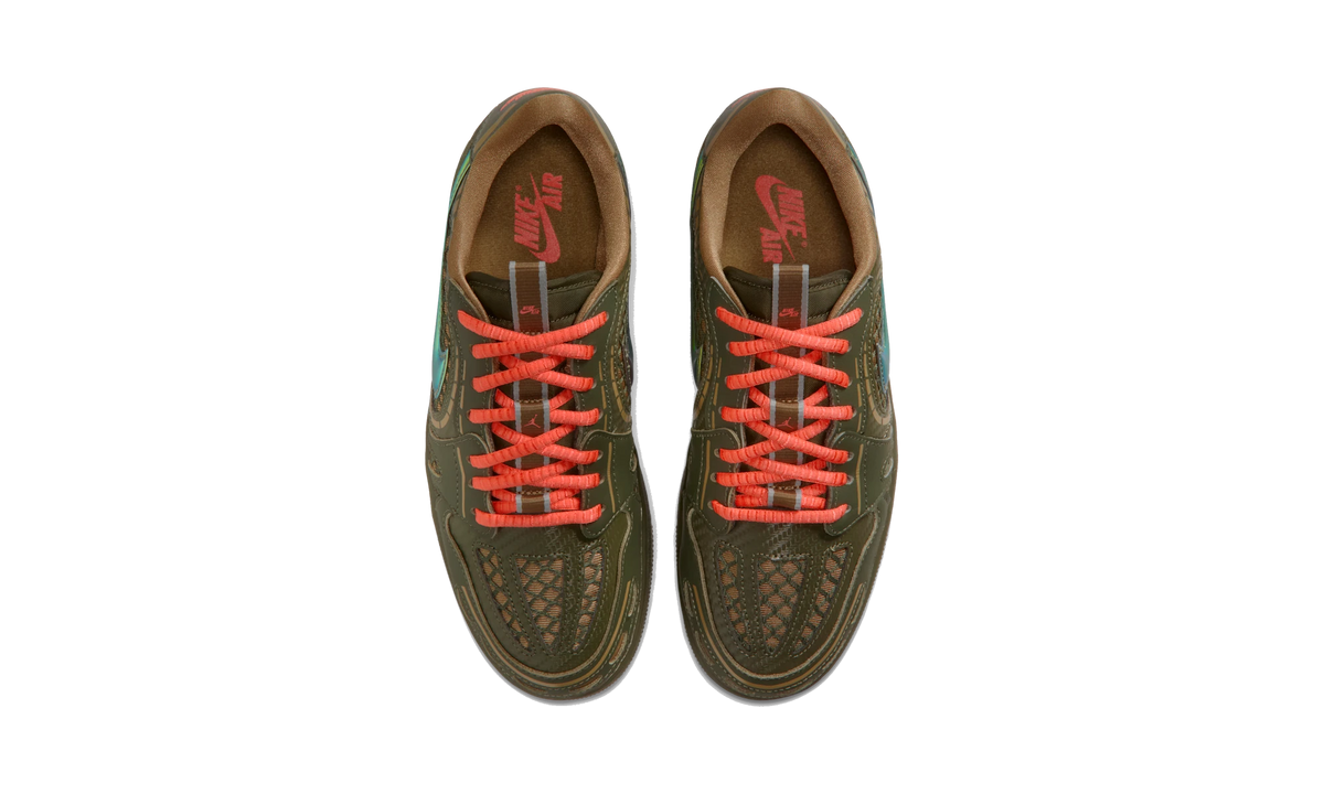 Overkicks - Air Jordan 1 Low Method of Make V3 Brown Kelp Cargo Khaki (HQ2186-300) - vista superior