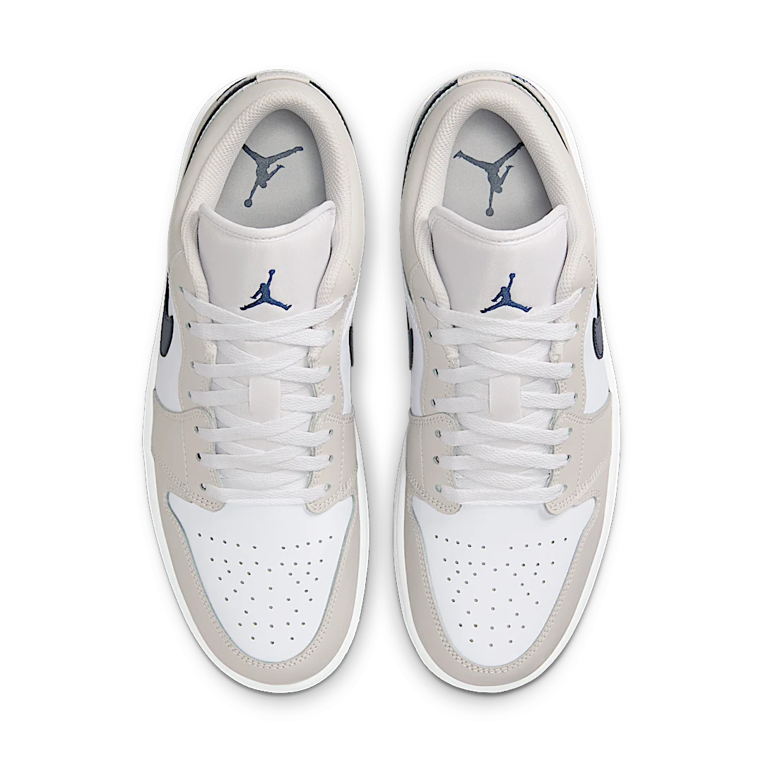 Overkicks - Air Jordan 1 Low Midnight Navy Neutral Grey (553558-146) - par completo
