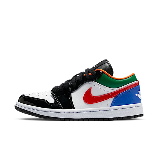 Overkicks - Air Jordan 1 Low Multi-Color Black Toe (CZ4776-101) - vista lateral