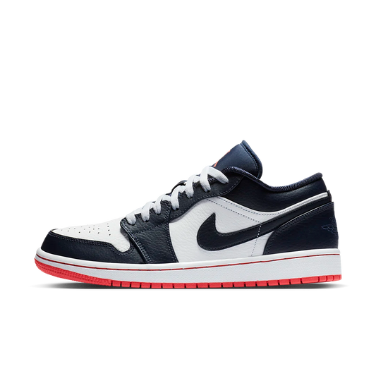 Overkicks - Air Jordan 1 Low Obsidian Ember Glow (553558-481) - vista lateral