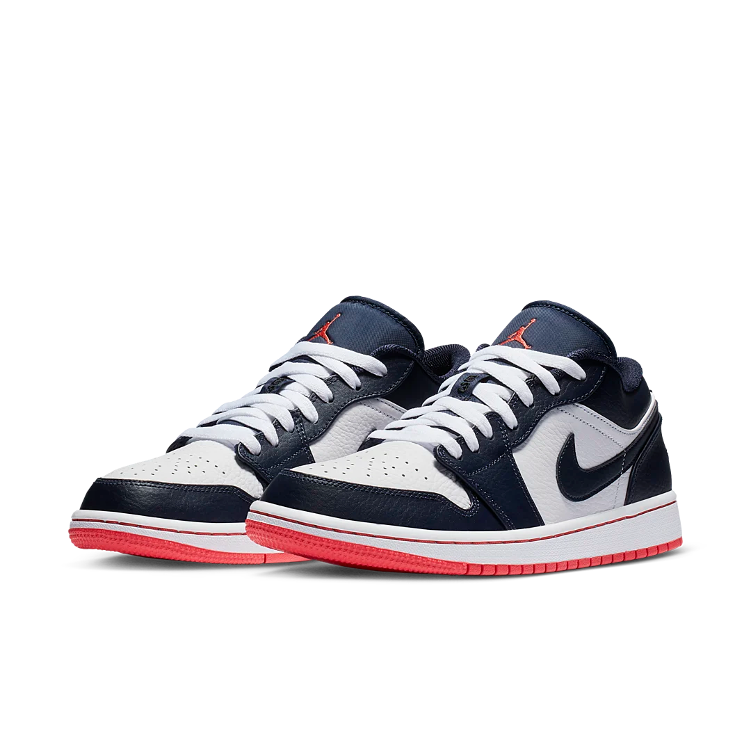 Overkicks - Air Jordan 1 Low Obsidian Ember Glow (553558-481) - vista trasera