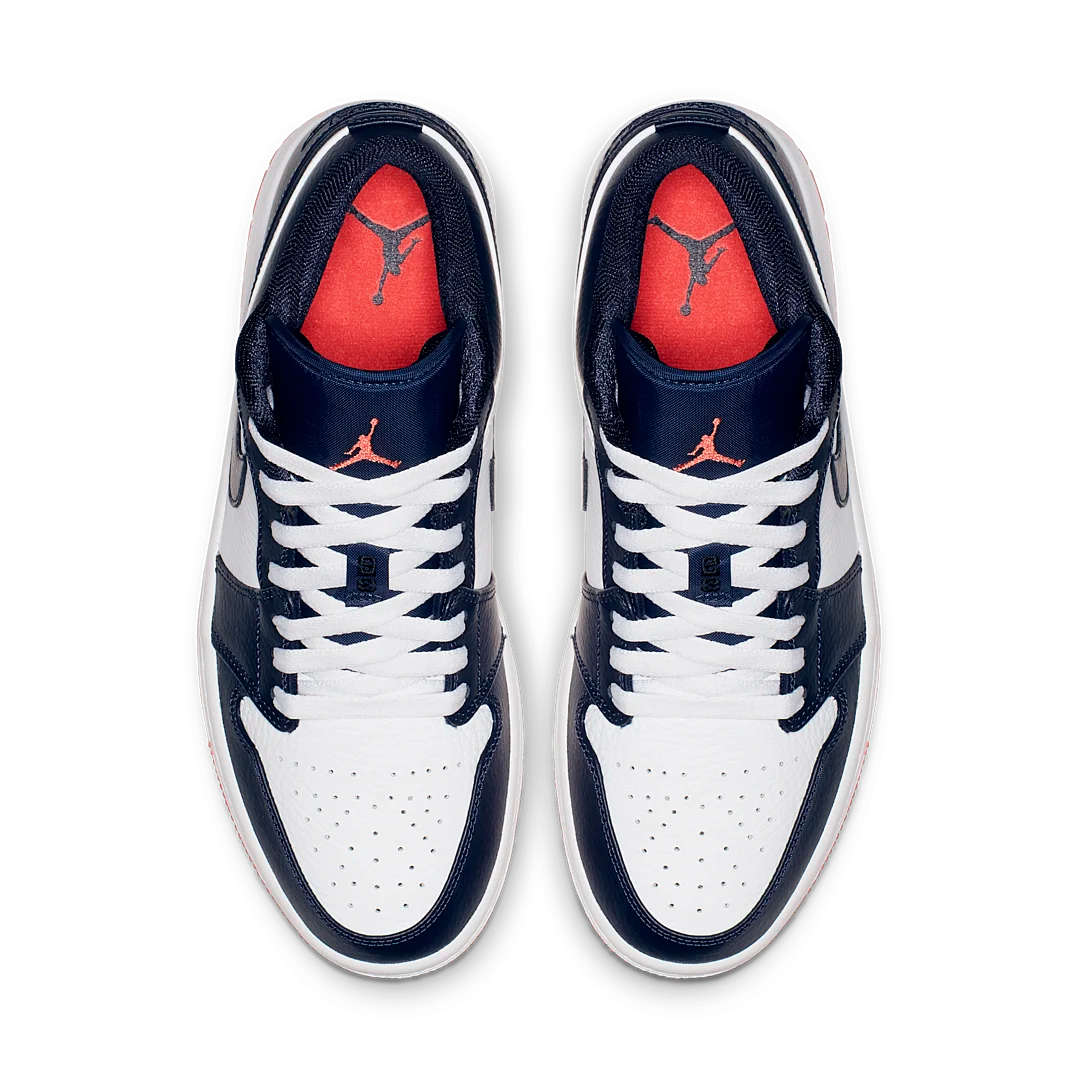 Overkicks - Air Jordan 1 Low Obsidian Ember Glow (553558-481) - par completo