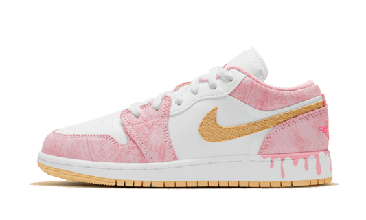 Overkicks - Air Jordan 1 Low Paint Drip (GS) (CW7104-601) - vista lateral