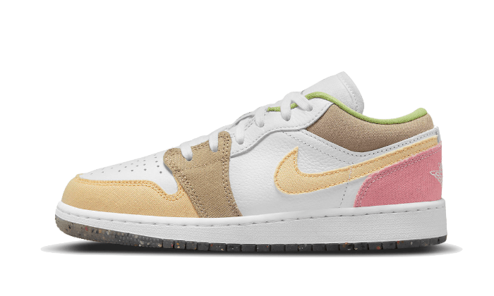Overkicks - Air Jordan 1 Low Pastel Grind Vivid Green (DJ0341-100) - vista lateral