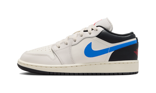 Overkicks - Air Jordan 1 Low Phantom Sail Off Noir (553560-027) - vista lateral