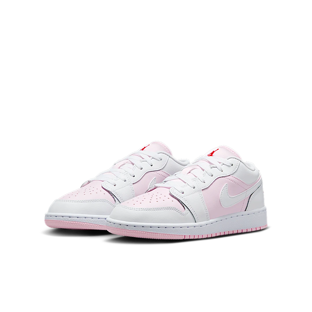 Overkicks - Air Jordan 1 Low Pink Foam Fire Red White (553560-608) - vista trasera