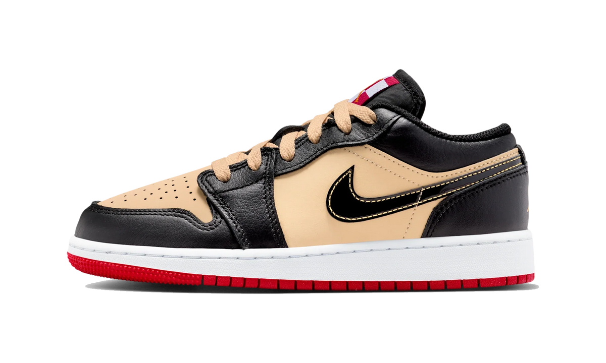 Overkicks - Air Jordan 1 Low Pizza (GS) (HQ2016-200) - vista lateral