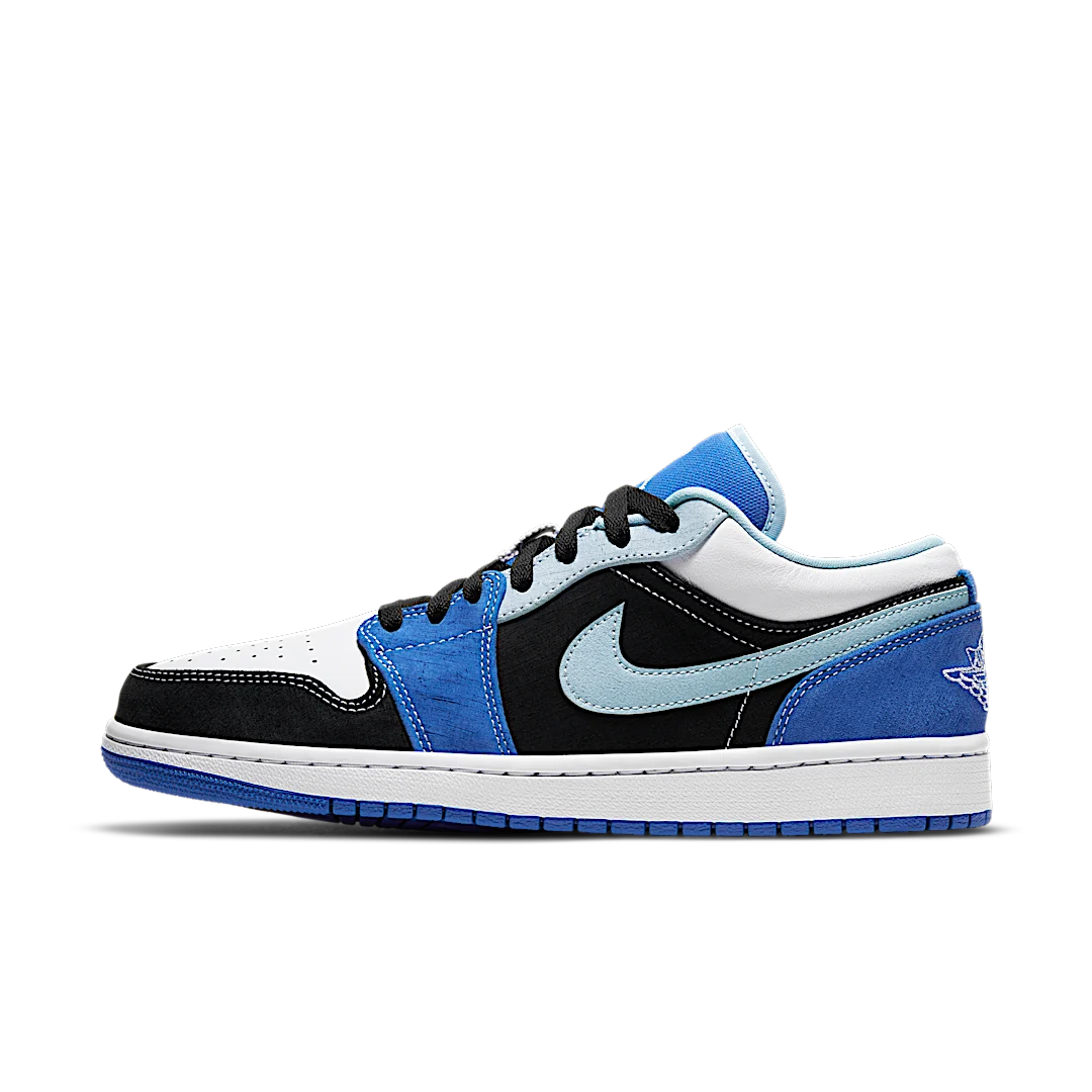 Overkicks - Air Jordan 1 Low Racer Blue White (DH0206-400) - vista lateral