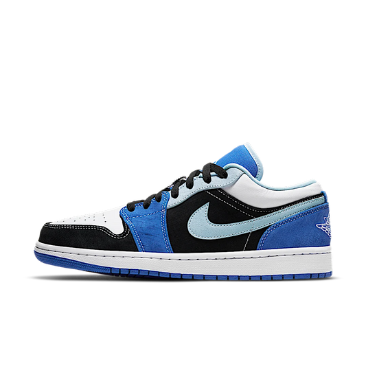 Overkicks - Air Jordan 1 Low Racer Blue White (DH0206-400) - vista lateral
