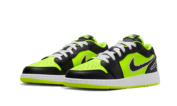Overkicks - Air Jordan 1 Low SE Black Cat Volt (GS) (DX6666-701) - imagen 2