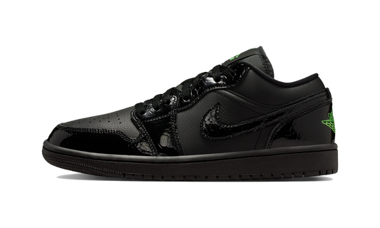 Overkicks - Air Jordan 1 Low SE Black Croc Scream Green (IQ9701-010) - vista lateral