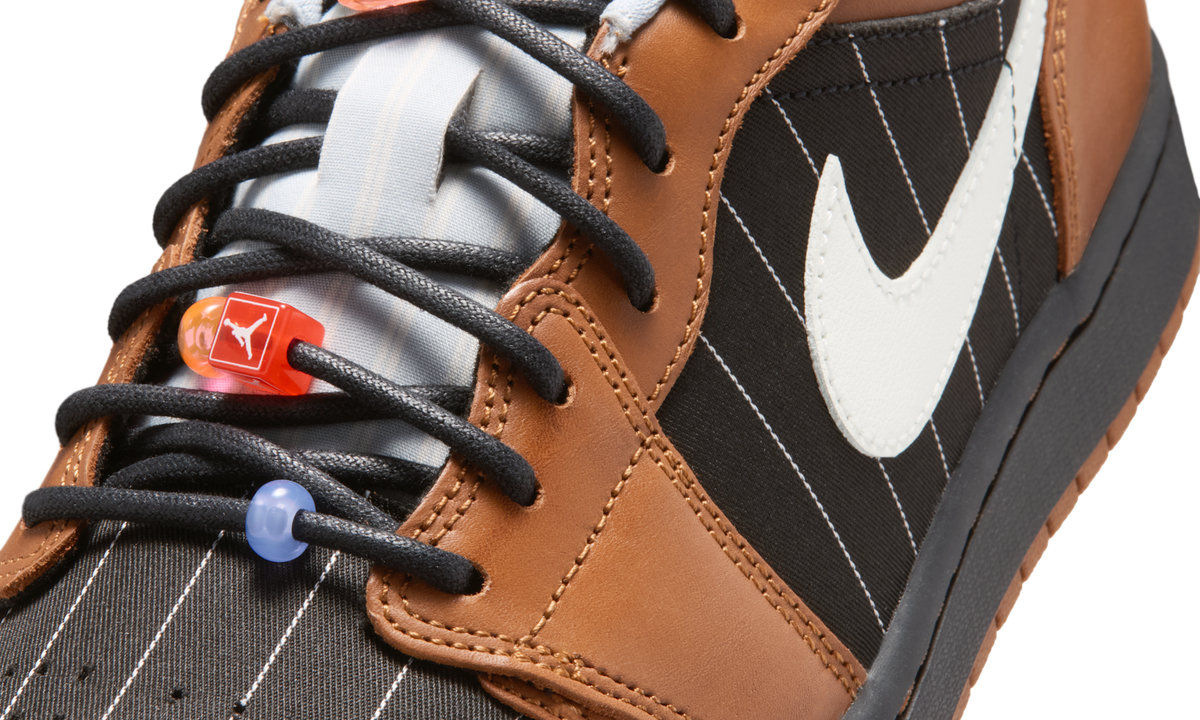 Overkicks - Air Jordan 1 Low SE Black Sail Light British Tan (IR7560-010) - detalle lateral interior