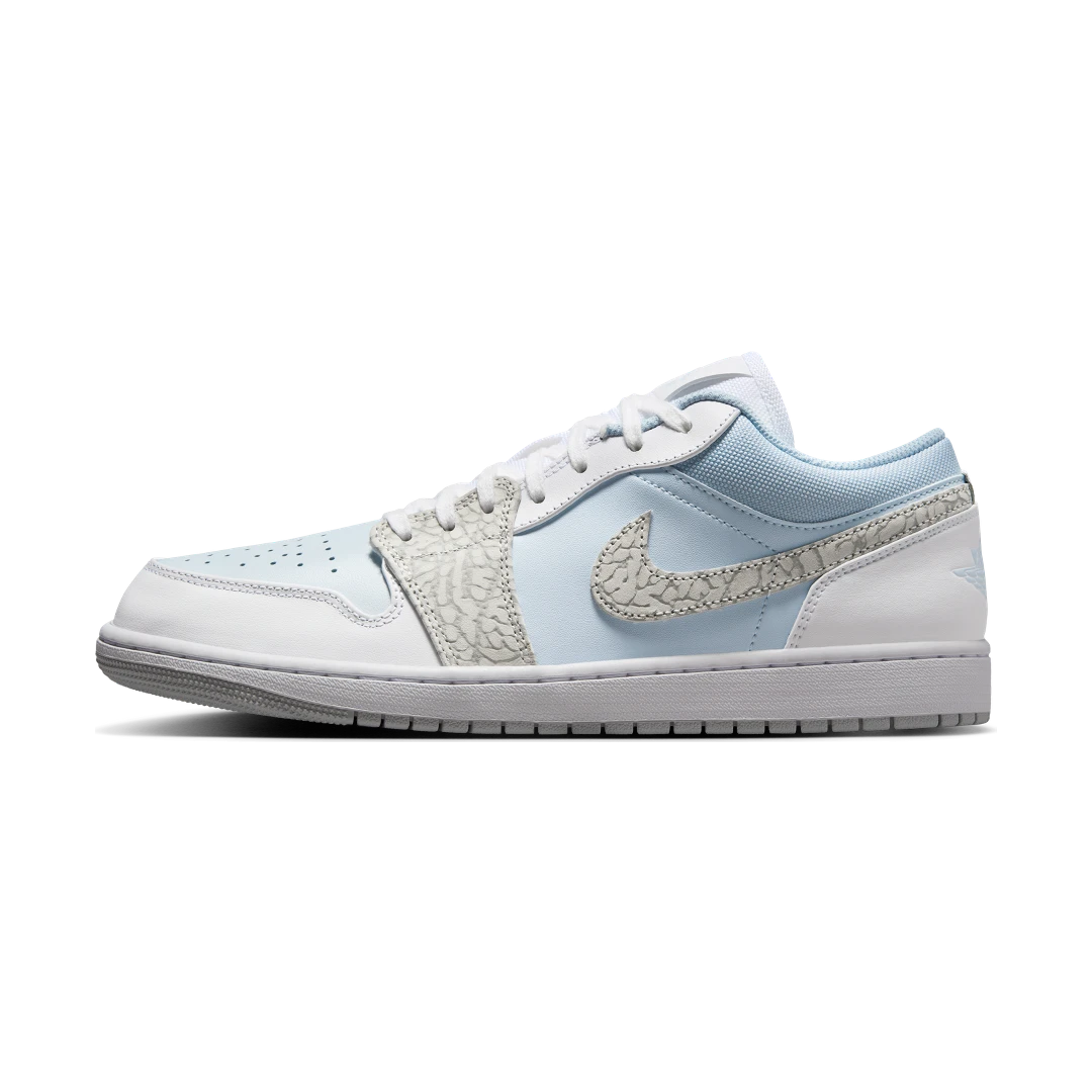 Overkicks - Air Jordan 1 Low SE Blue Tint Elephant Print (IB7692-400) - vista lateral