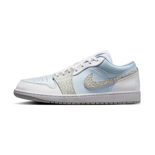 Overkicks - Air Jordan 1 Low SE Blue Tint Elephant Print (IB7692-400) - vista lateral