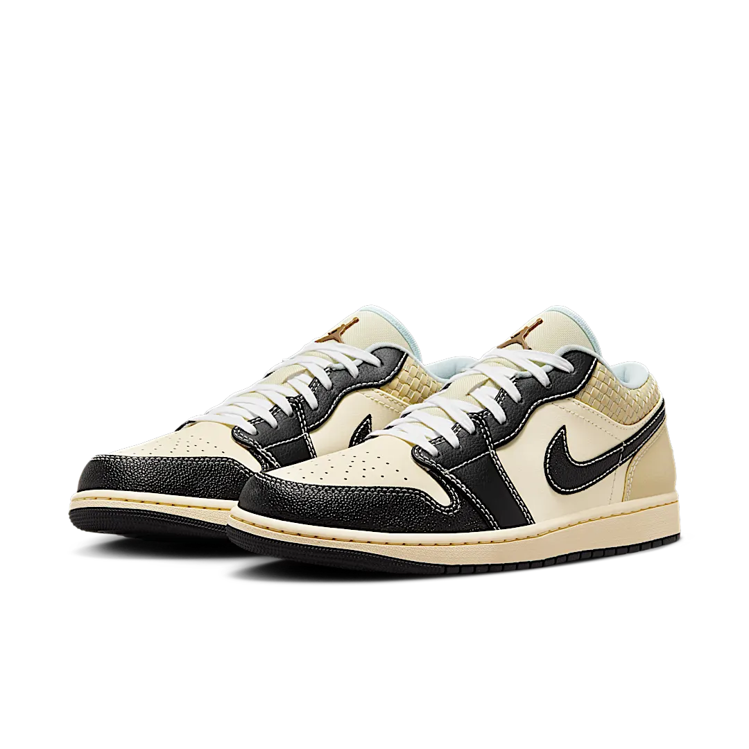 Overkicks - Air Jordan 1 Low SE Coconut Milk Black Muslin (HQ3437-101) - vista trasera