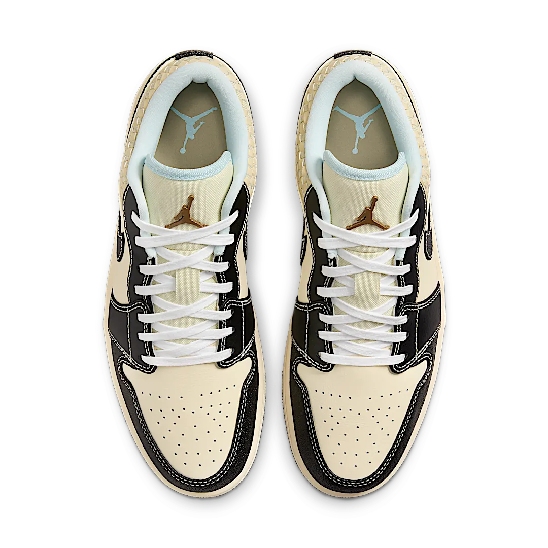 Overkicks - Air Jordan 1 Low SE Coconut Milk Black Muslin (HQ3437-101) - par completo
