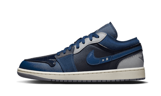Overkicks - Air Jordan 1 Low SE Craft Obsidian French Blue Ashen Slate White (DR8867-400) - vista lateral