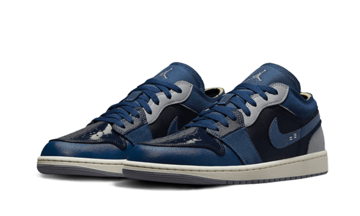 Overkicks - Air Jordan 1 Low SE Craft Obsidian French Blue Ashen Slate White (DR8867-400) - vista trasera
