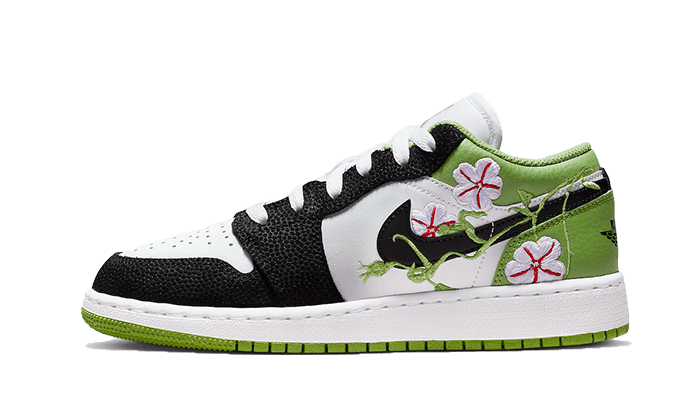 Overkicks - Air Jordan 1 Low SE Floral Vines (DQ8389-100) - vista lateral