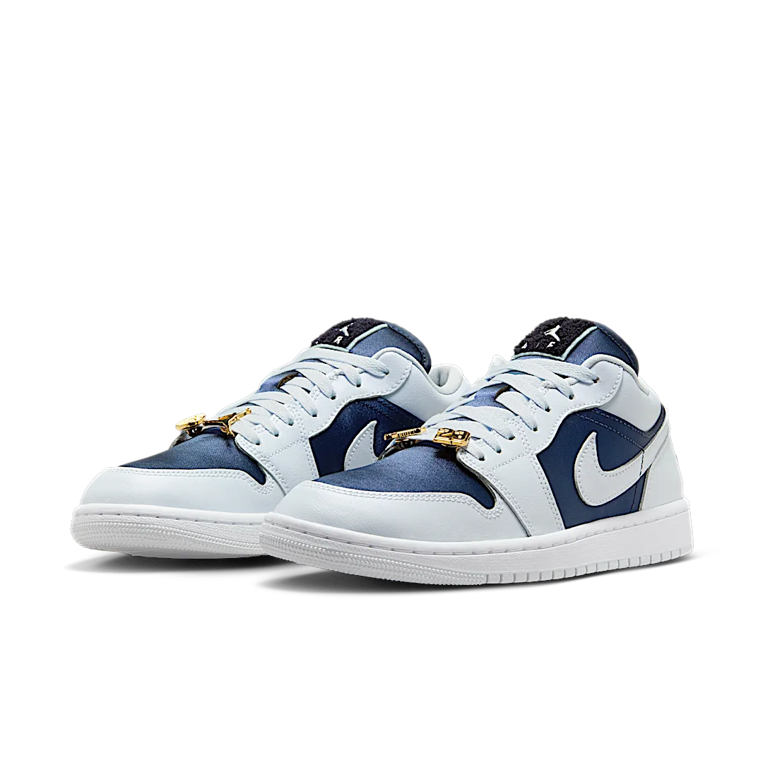 Overkicks - Air Jordan 1 Low SE Football Grey White Gym Red Midnight Navy (FZ8778-044) - vista trasera