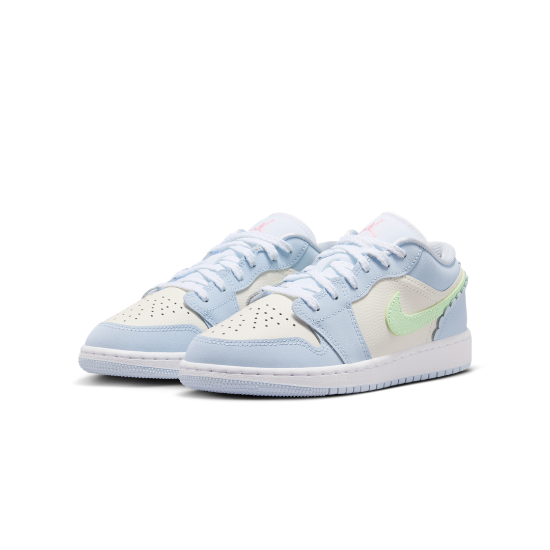 Overkicks - Air Jordan 1 Low SE Half Blue Sail Vapor Green (GS) (IB7113-403) - imagen 2