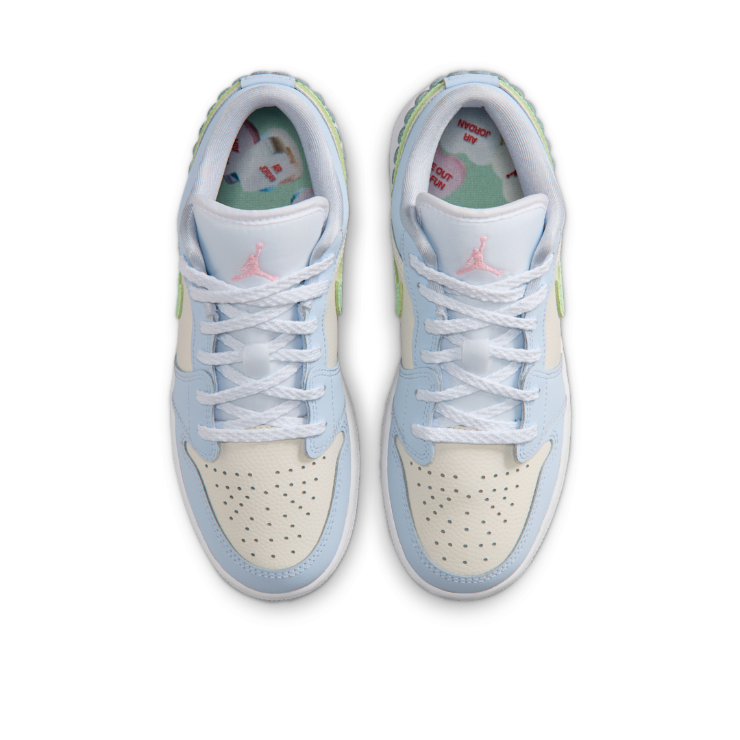Overkicks - Air Jordan 1 Low SE Half Blue Sail Vapor Green (GS) (IB7113-403) - imagen 3