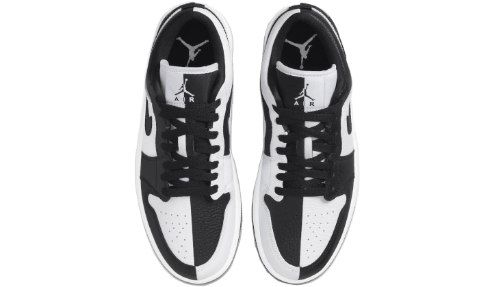 Overkicks - Air Jordan 1 Low SE Homage Split White Black (DR0502-101) - vista trasera