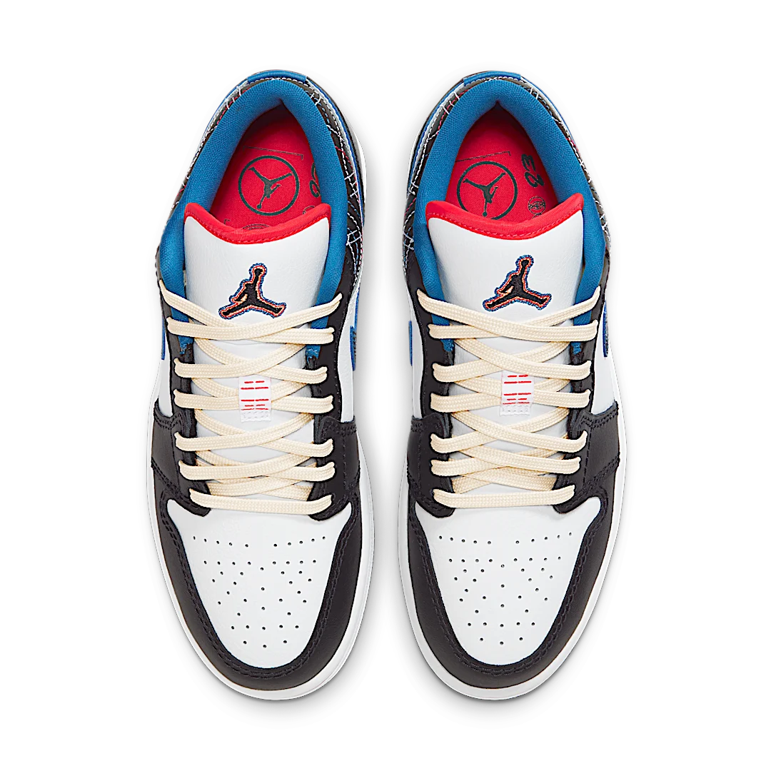 Overkicks - Air Jordan 1 Low SE Industrial Blue Sashiko (FV3622-141) - par completo