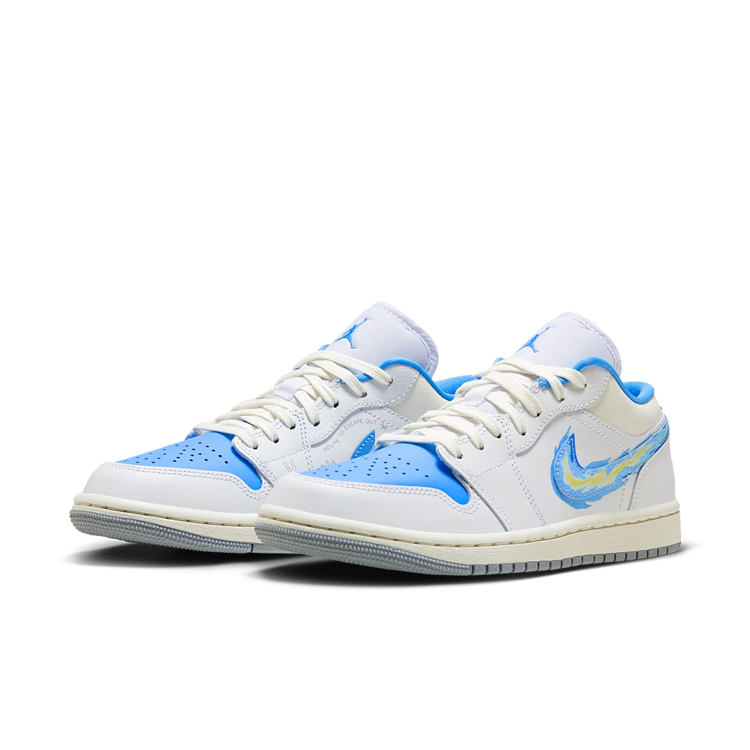 Overkicks - Air Jordan 1 Low SE Just Skate University Blue (FJ7219-441) - vista trasera