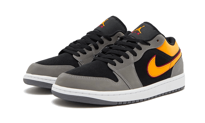 Overkicks - Air Jordan 1 Low SE Light Graphite Vivid Orange (FN7308-008) - vista trasera