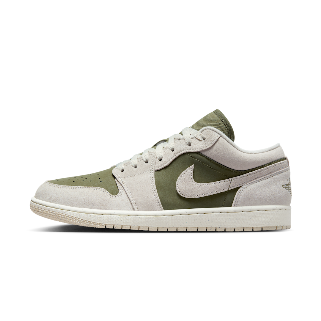Overkicks - Air Jordan 1 Low SE Medium Olive Sail (HV4089-201) - vista lateral