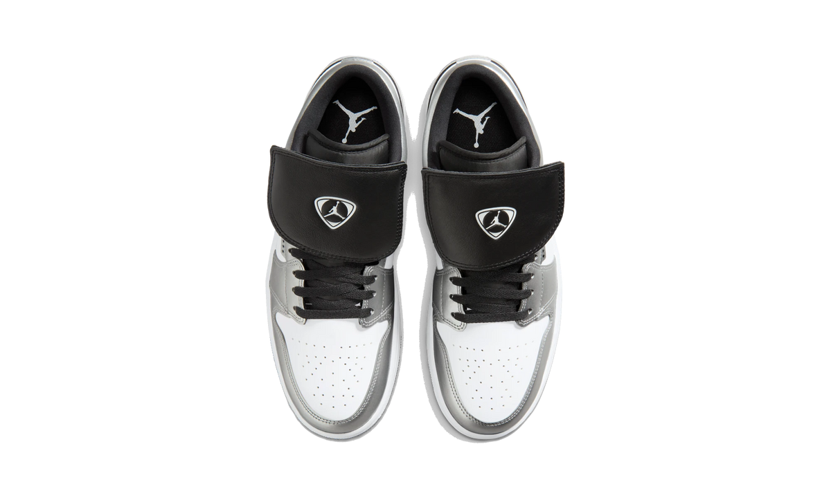 Overkicks - Air Jordan 1 Low SE Metallic Silver Tiempo (IR2278-100) - vista superior