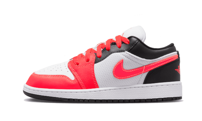 Overkicks - Air Jordan 1 Low SE Mismatched Infrared (GS) (FB4420-616) - vista lateral