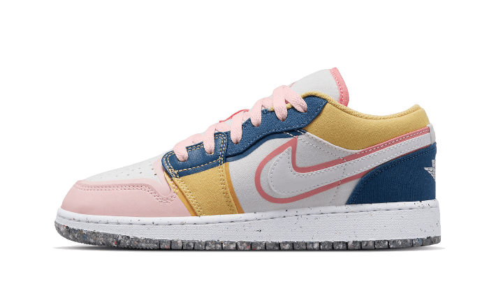 Overkicks - Air Jordan 1 Low SE Multi Canvas (GS) (DV1323-100) - vista lateral