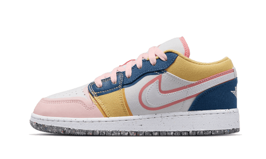 Overkicks - Air Jordan 1 Low SE Multi Canvas (GS) (DV1323-100) - vista lateral