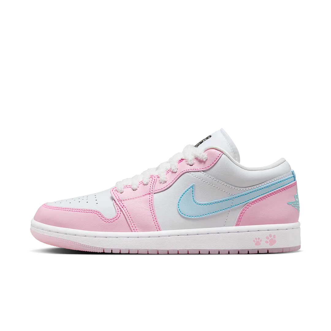 Overkicks - Air Jordan 1 Low SE Paw Print Pink Foam (HM3706-141) - vista lateral