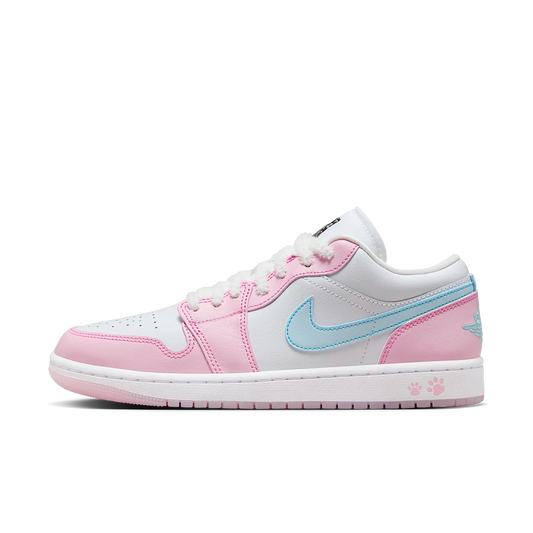 Overkicks - Air Jordan 1 Low SE Paw Print Pink Foam (HM3706-141) - vista lateral
