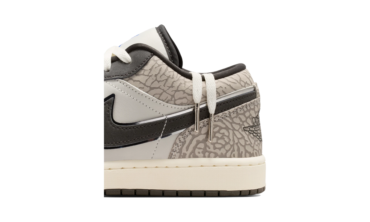 Overkicks - Air Jordan 1 Low SE Sail Deep Pewter Elephent Print (IU2268-100) - detalle