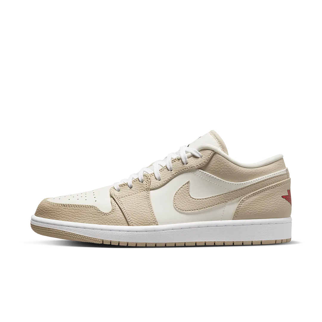 Overkicks - Air Jordan 1 Low SE Sail Rattan University Red (FB7168-121) - vista lateral
