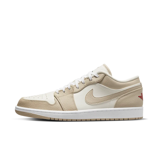 Overkicks - Air Jordan 1 Low SE Sail Rattan University Red (FB7168-121) - vista lateral