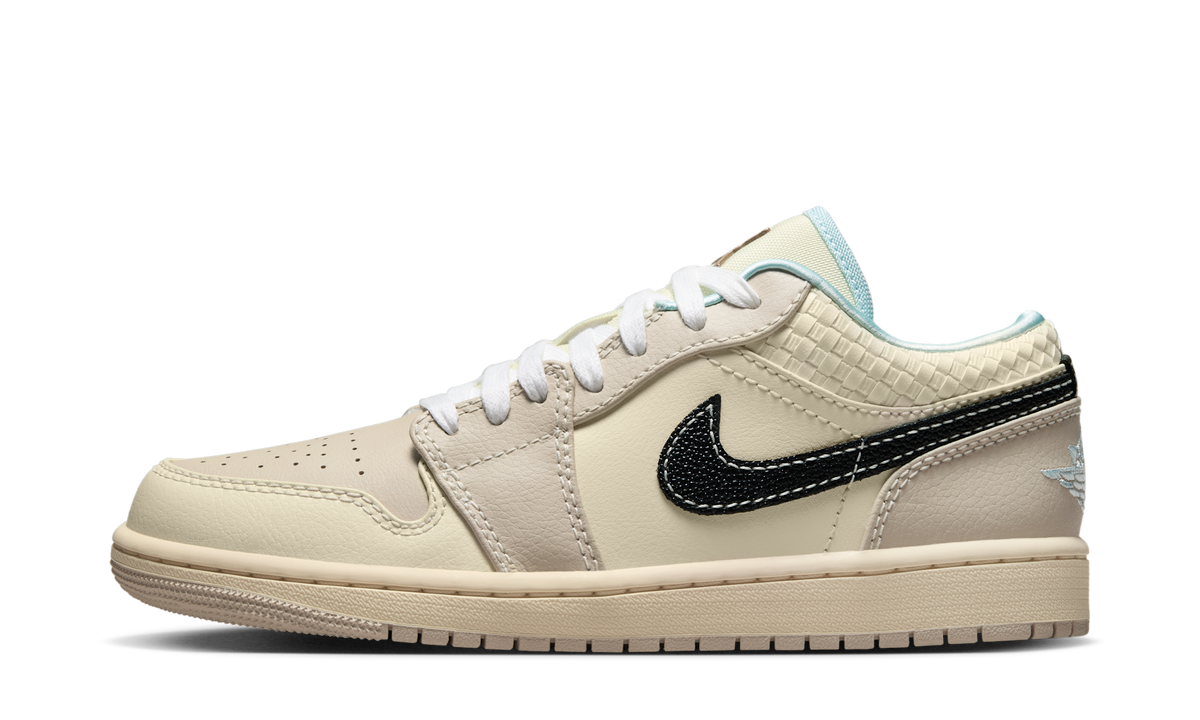 Overkicks - Air Jordan 1 Low SE Sanddrift Glacier Blue (HQ3440-101) - vista lateral