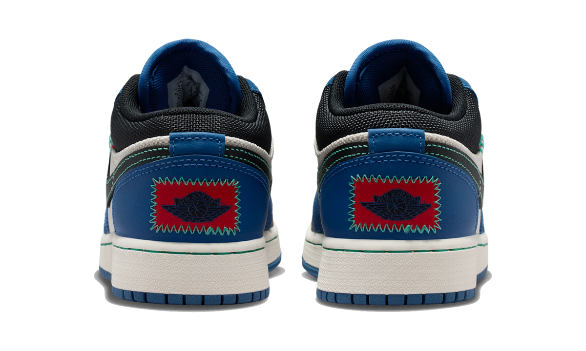 Overkicks - Air Jordan 1 Low SE True Blue Black (IO2062-400) - detalle talón