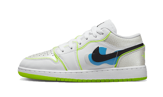 Overkicks - Air Jordan 1 Low SE Warped Swoosh (GS) (DV1324-117) - vista lateral