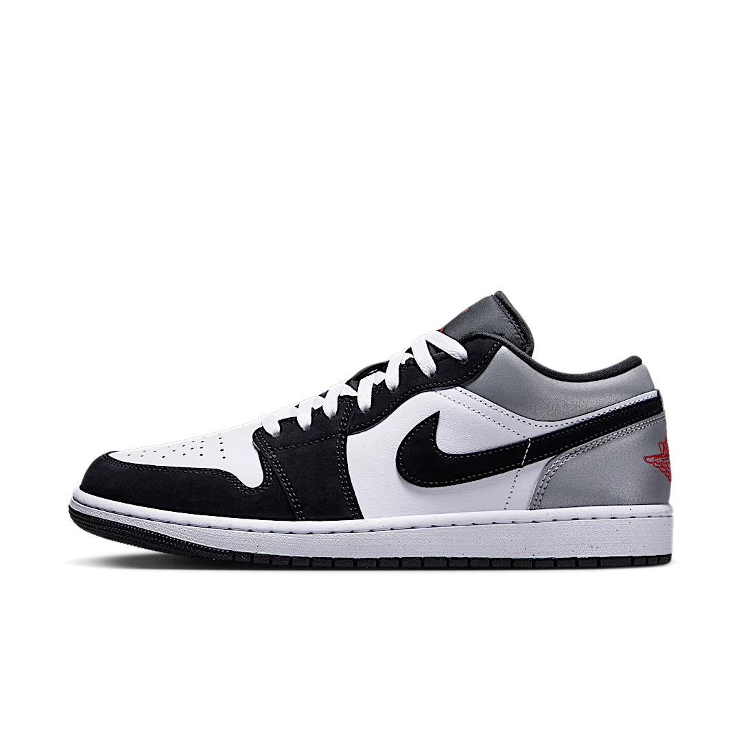 Overkicks - Air Jordan 1 Low SE White Fire Red Black Matte Silver (HF3148-106) - vista lateral