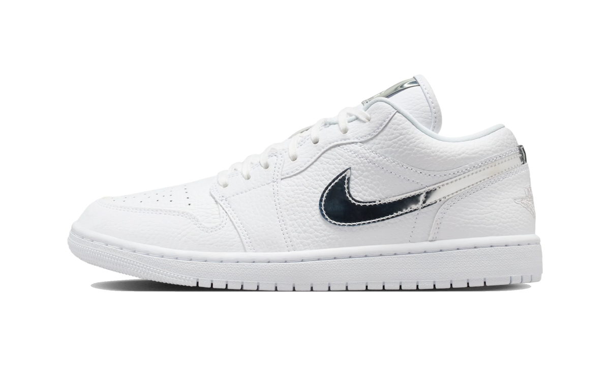 Overkicks - Air Jordan 1 Low SE White Metallic Silver (IQ9381-100) - vista lateral