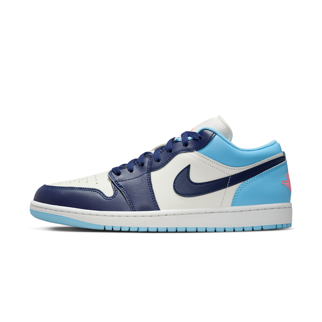 Overkicks - Air Jordan 1 Low Sail Blue Chill (553558-149) - vista lateral