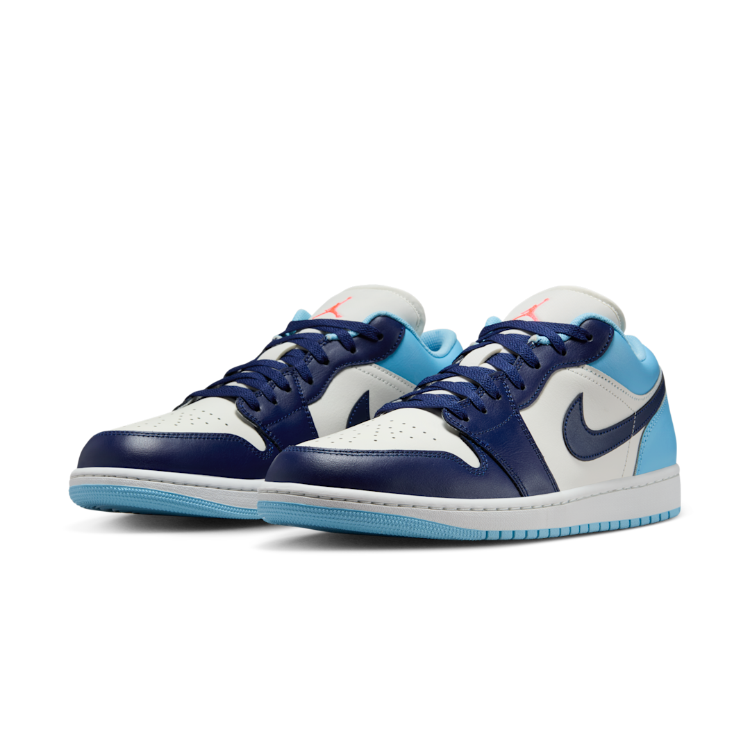 Overkicks - Air Jordan 1 Low Sail Blue Chill (553558-149) - vista trasera