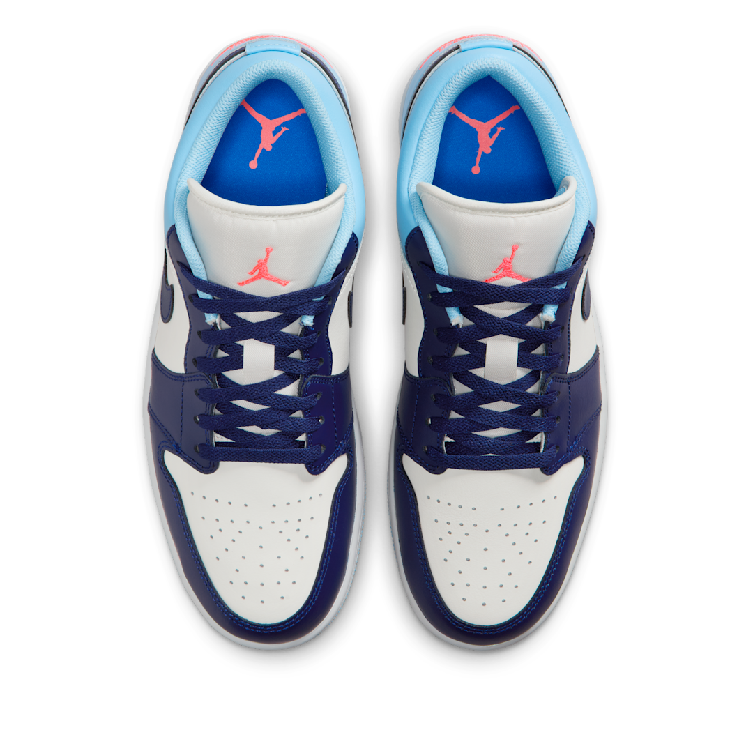 Overkicks - Air Jordan 1 Low Sail Blue Chill (553558-149) - par completo